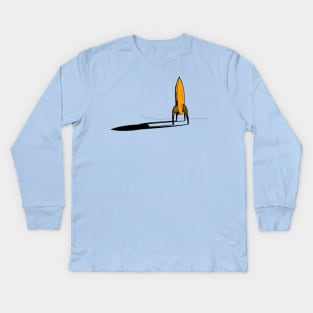 Space Rocket Moon Landing Kids Long Sleeve T-Shirt